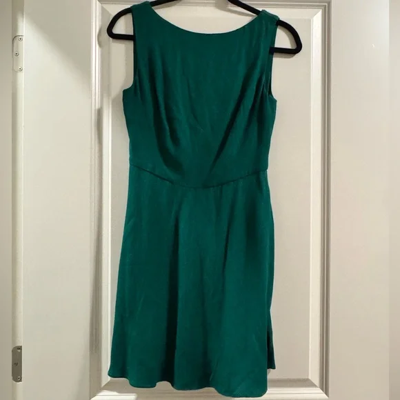 slim fit dress slacks Green summer short sleeves Linen Dress 5199 – Xiaolizi